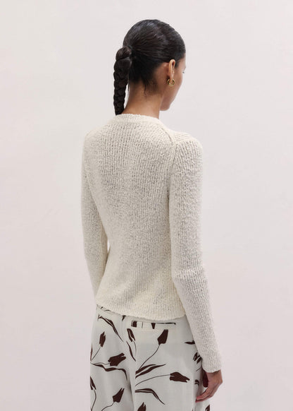 ME+EM Cream Double Zip Cardigan