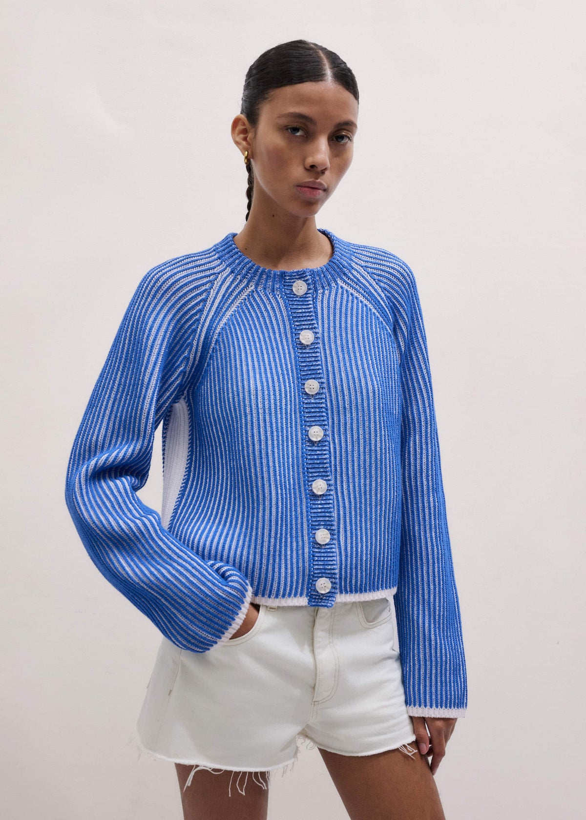 ME+EM White Soft Touch Cardigan