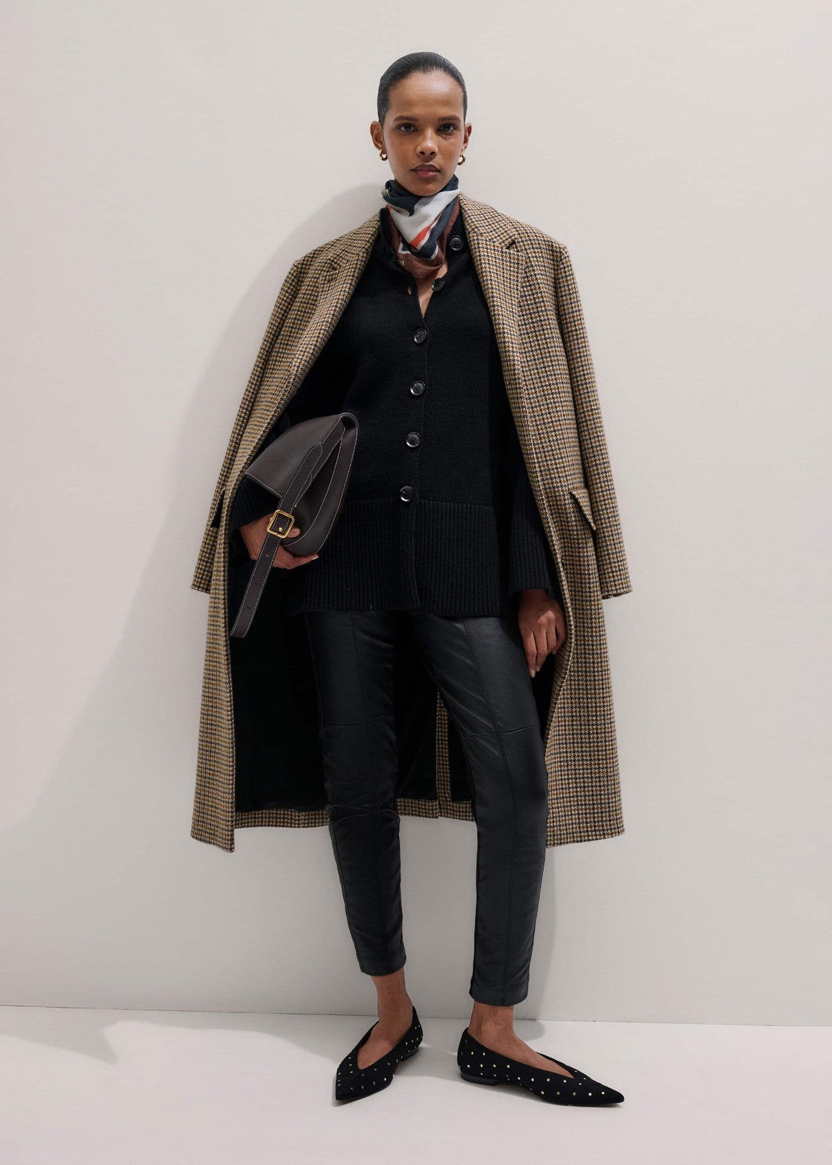 ME+EM Black Button-Through Longline Cardigan