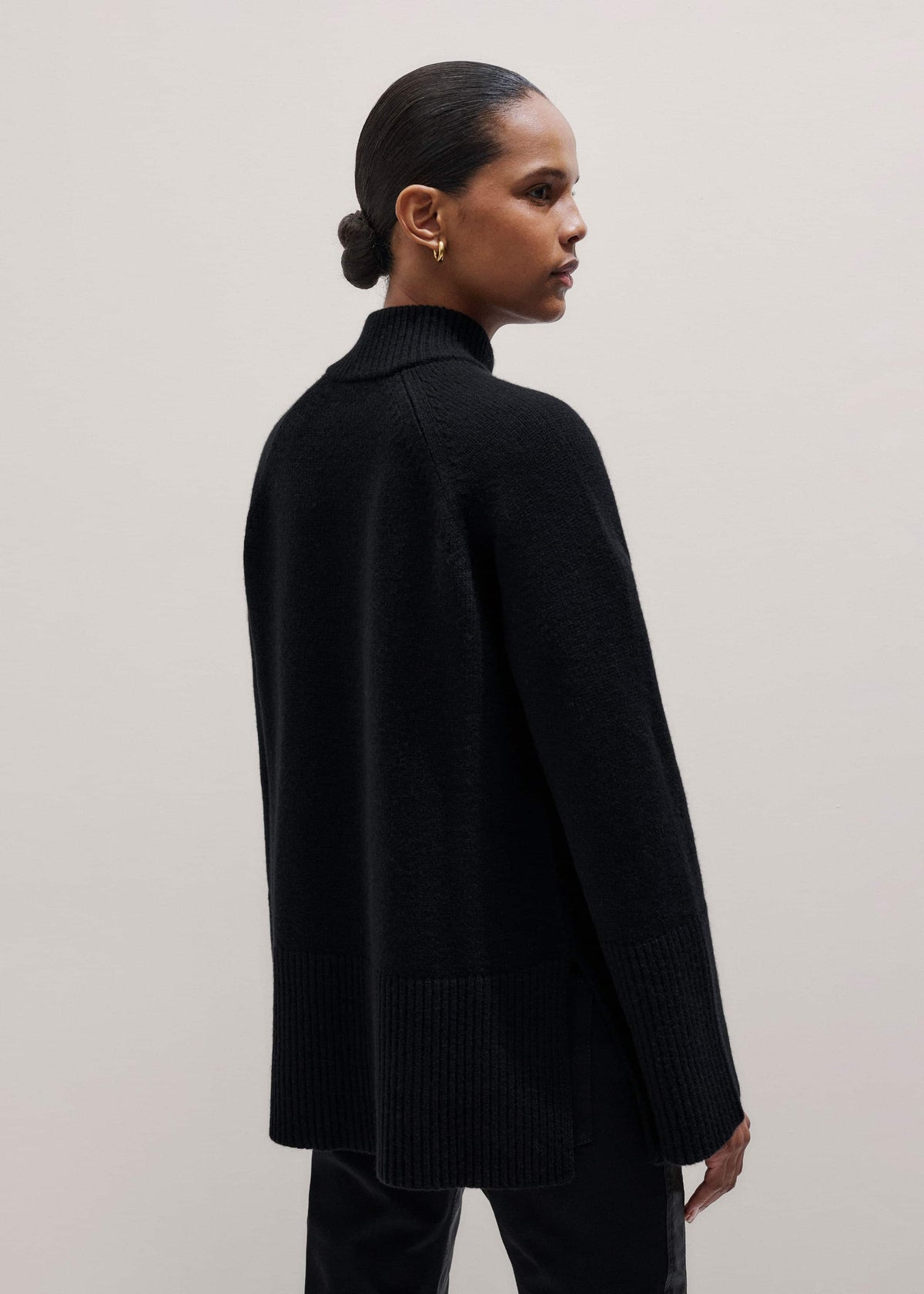 ME+EM Black Button-Through Longline Cardigan