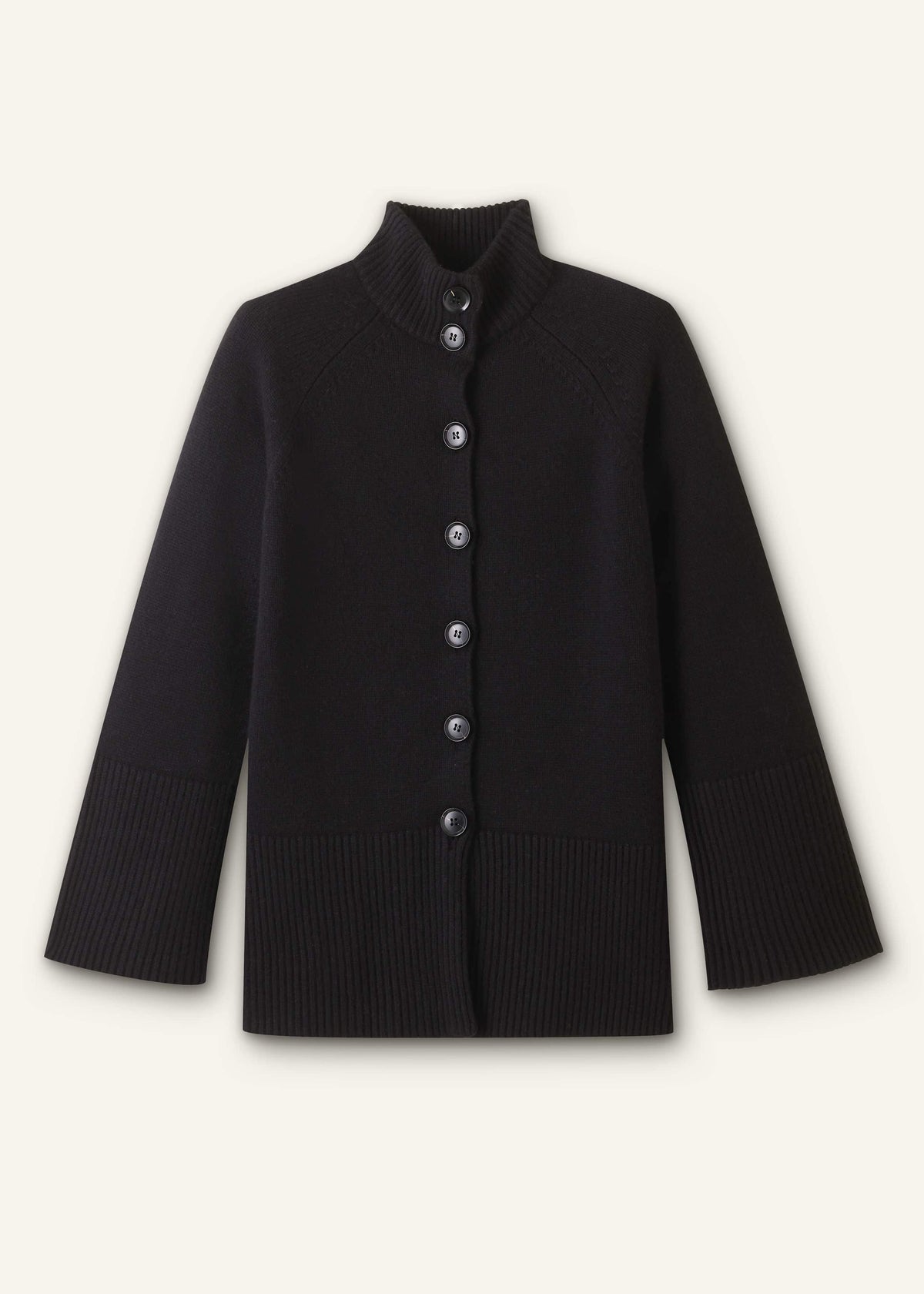 ME+EM Black Button-Through Longline Cardigan