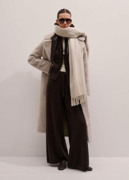 ME+EM Brown Cashmere Two Way Zip Straight Hoodie