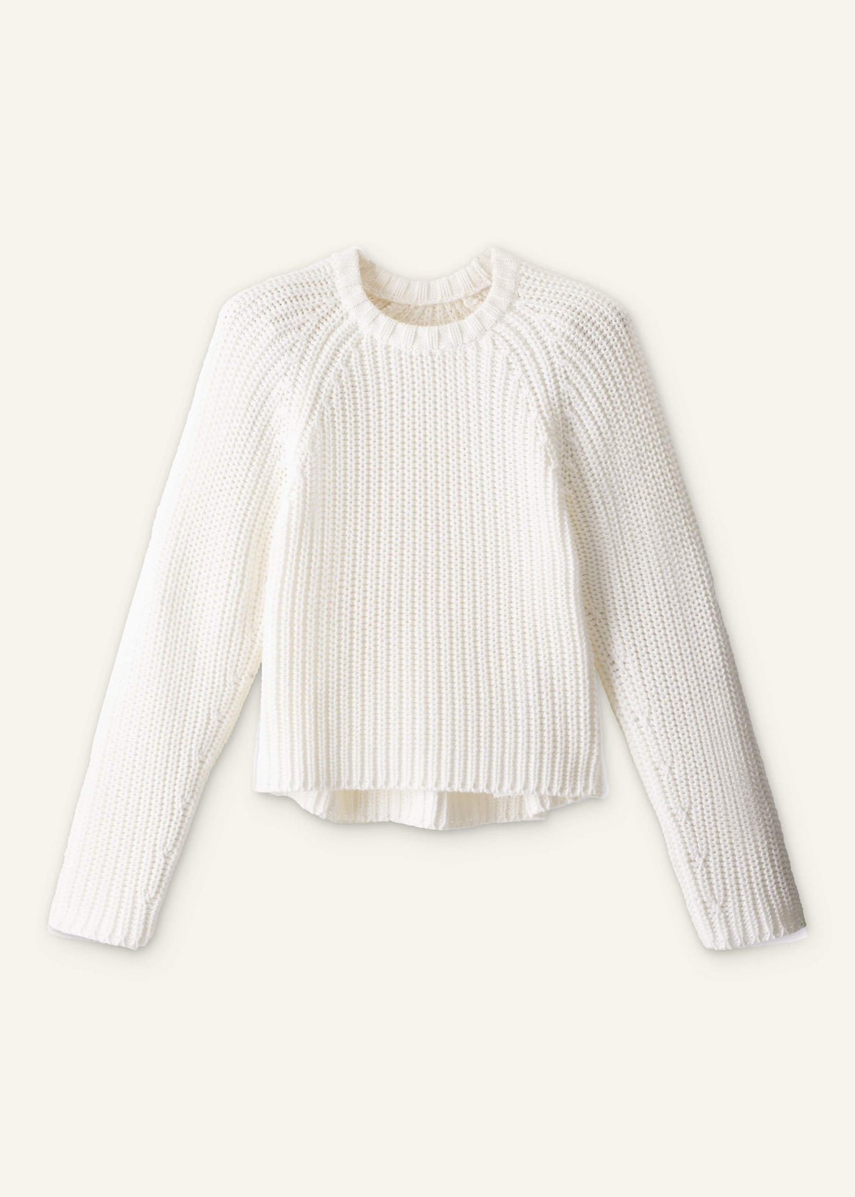 ME+EM White Chunky Raglan Relaxed Weekend Sweater