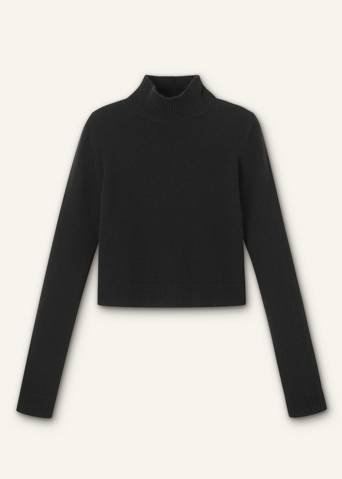 ME+EM Black High Neck Crop Sweater