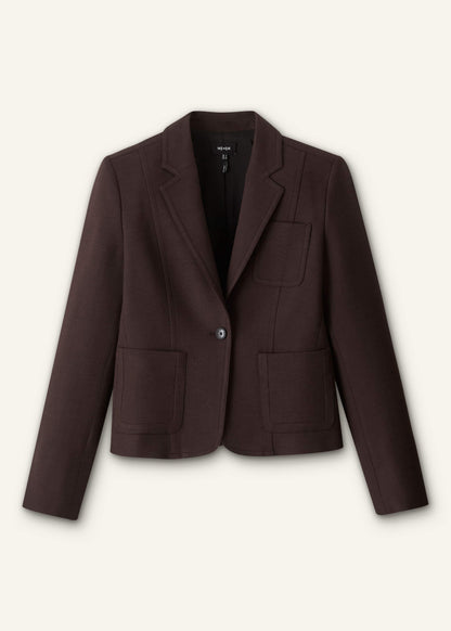 ME+EM Brown Fitted Short Blazer