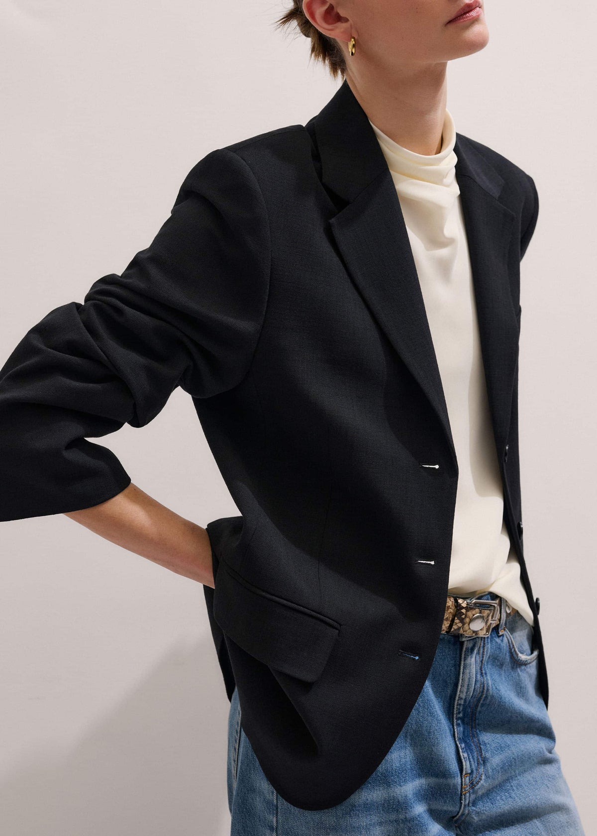 ME+EM Black Icon Oversized Blazer