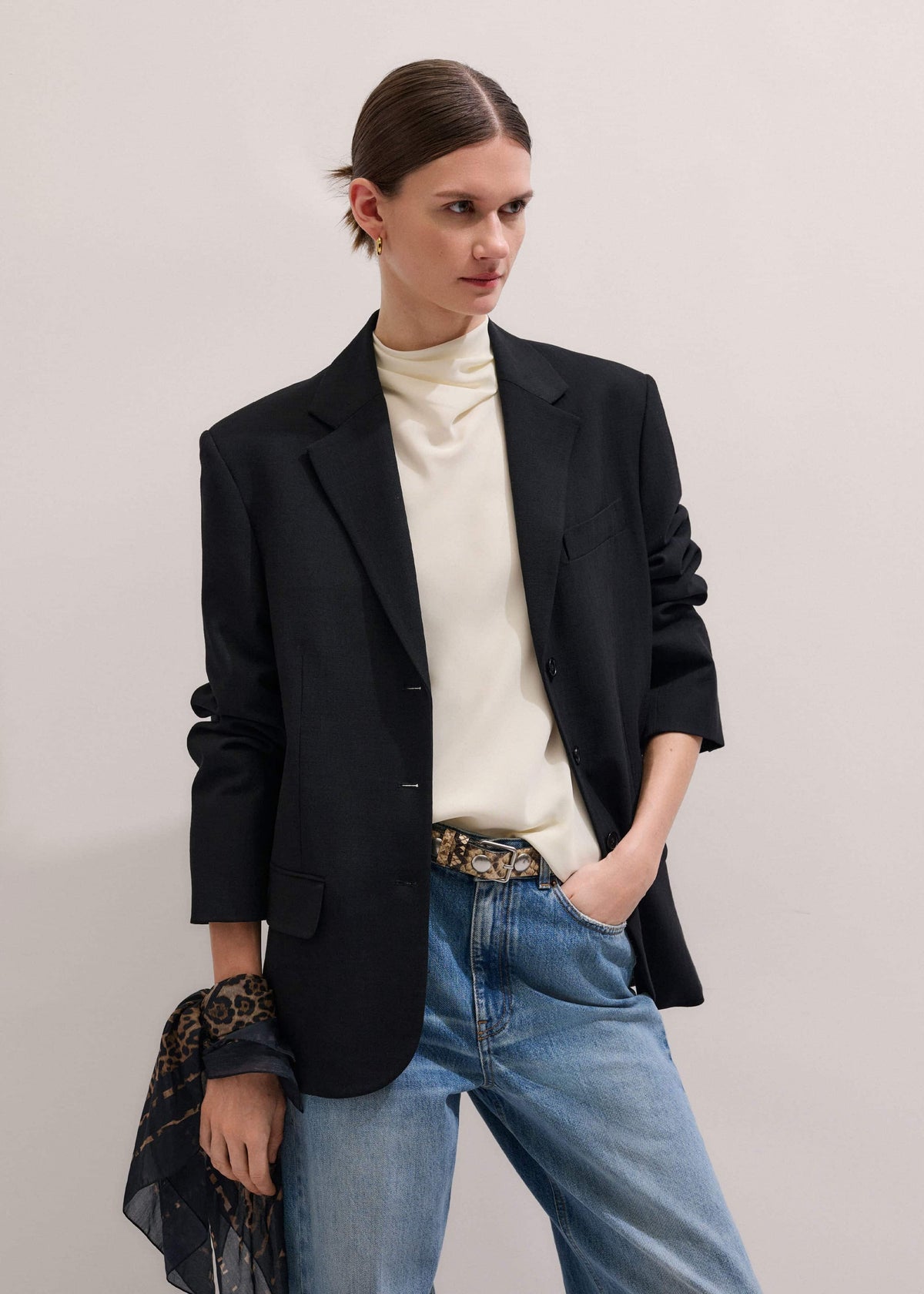 ME+EM Black Icon Oversized Blazer