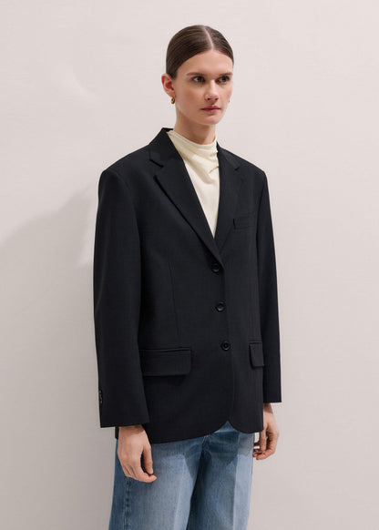 ME+EM Black Icon Oversized Blazer