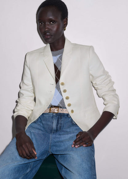 ME+EM Ivory Fitted Utility Jacket
