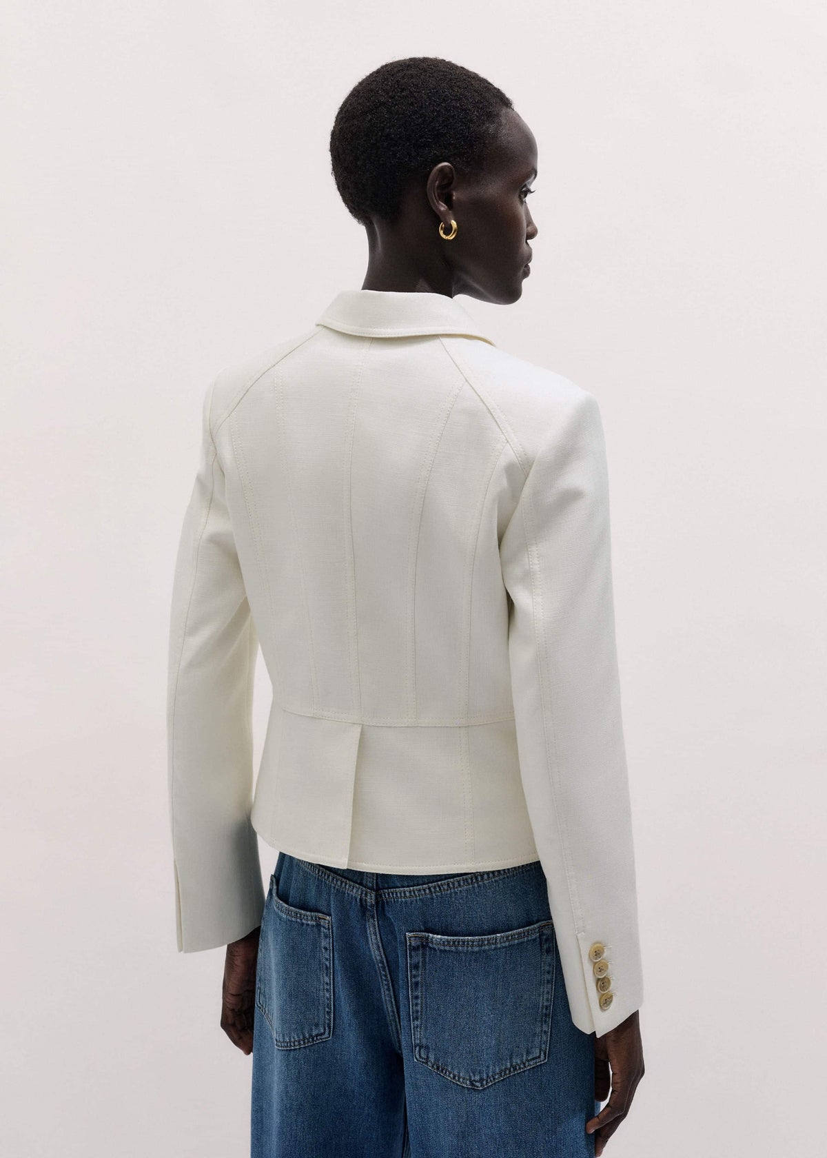 ME+EM Ivory Fitted Utility Jacket