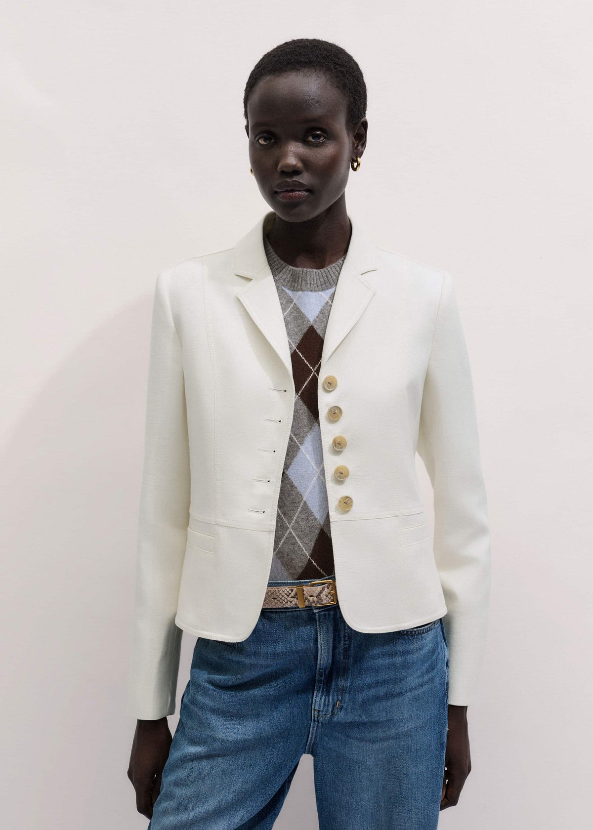 ME+EM Ivory Fitted Utility Jacket