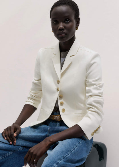 ME+EM Ivory Fitted Utility Jacket