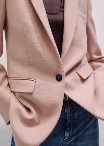 ME+EM Pink Sharp Shoulder Blazer