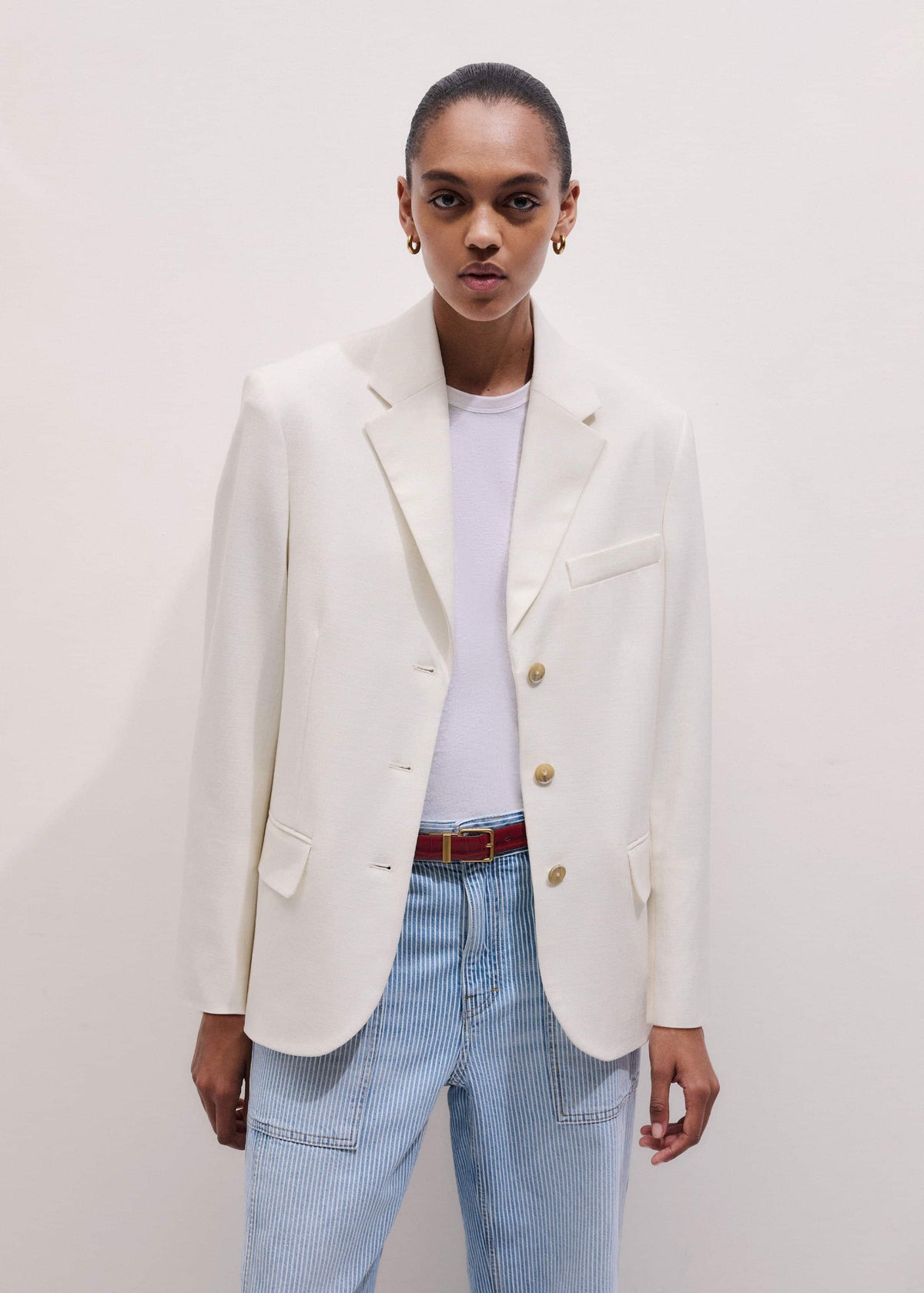 ME+EM Ivory Icon Intelligently Oversized Blazer