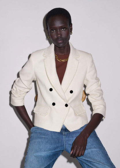 ME+EM Ivory AM-PM Fitted Blazer