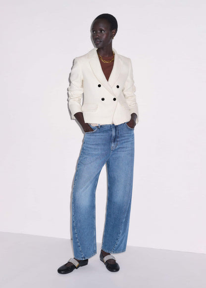 ME+EM Ivory AM-PM Fitted Blazer