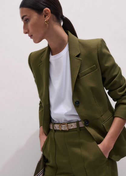 ME+EM Olive Green Soft Sculpt Jacket