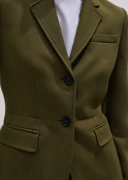 ME+EM Olive Green Soft Sculpt Jacket