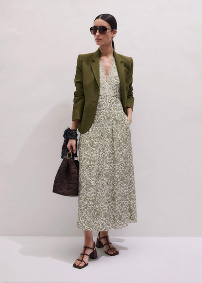 ME+EM Olive Green Soft Sculpt Jacket