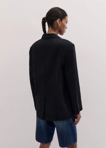 ME+EM Black Summer Oversized Blazer