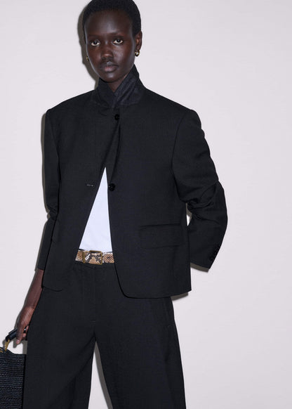 ME+EM Black Icon Intelligently Oversized Short Blazer