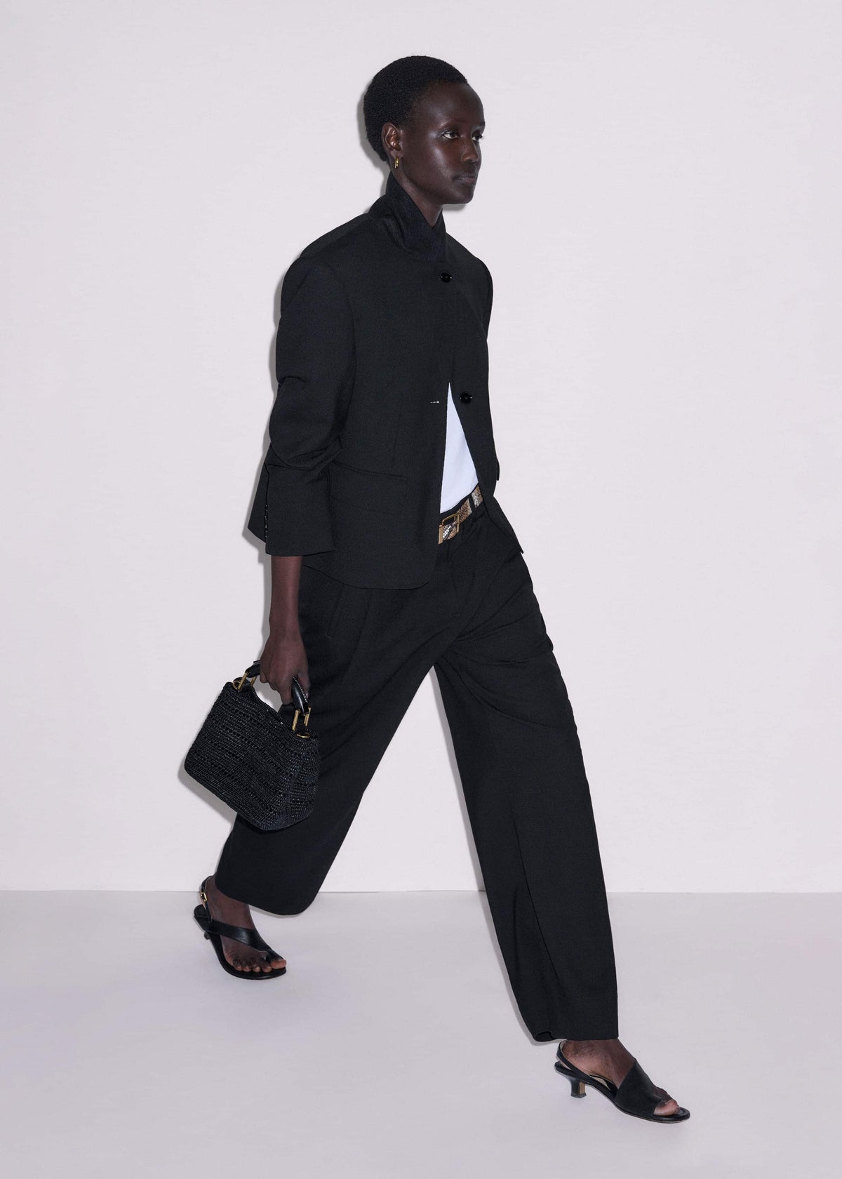 ME+EM Black Icon Intelligently Oversized Short Blazer