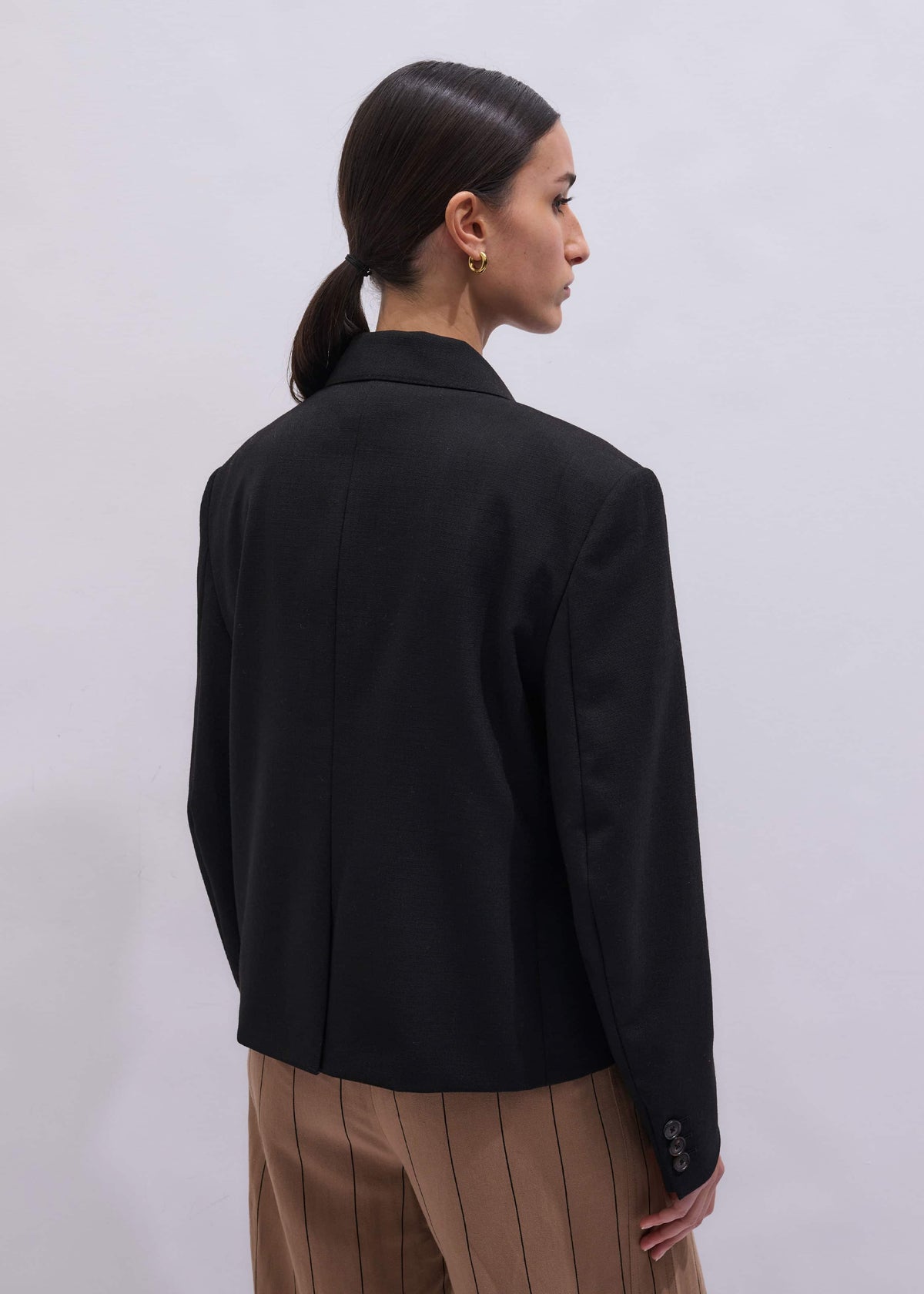 ME+EM Black Icon Intelligently Oversized Short Blazer