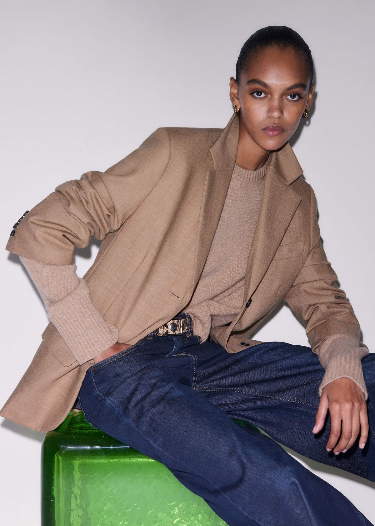 ME+EM Brown Icon Oversized Blazer