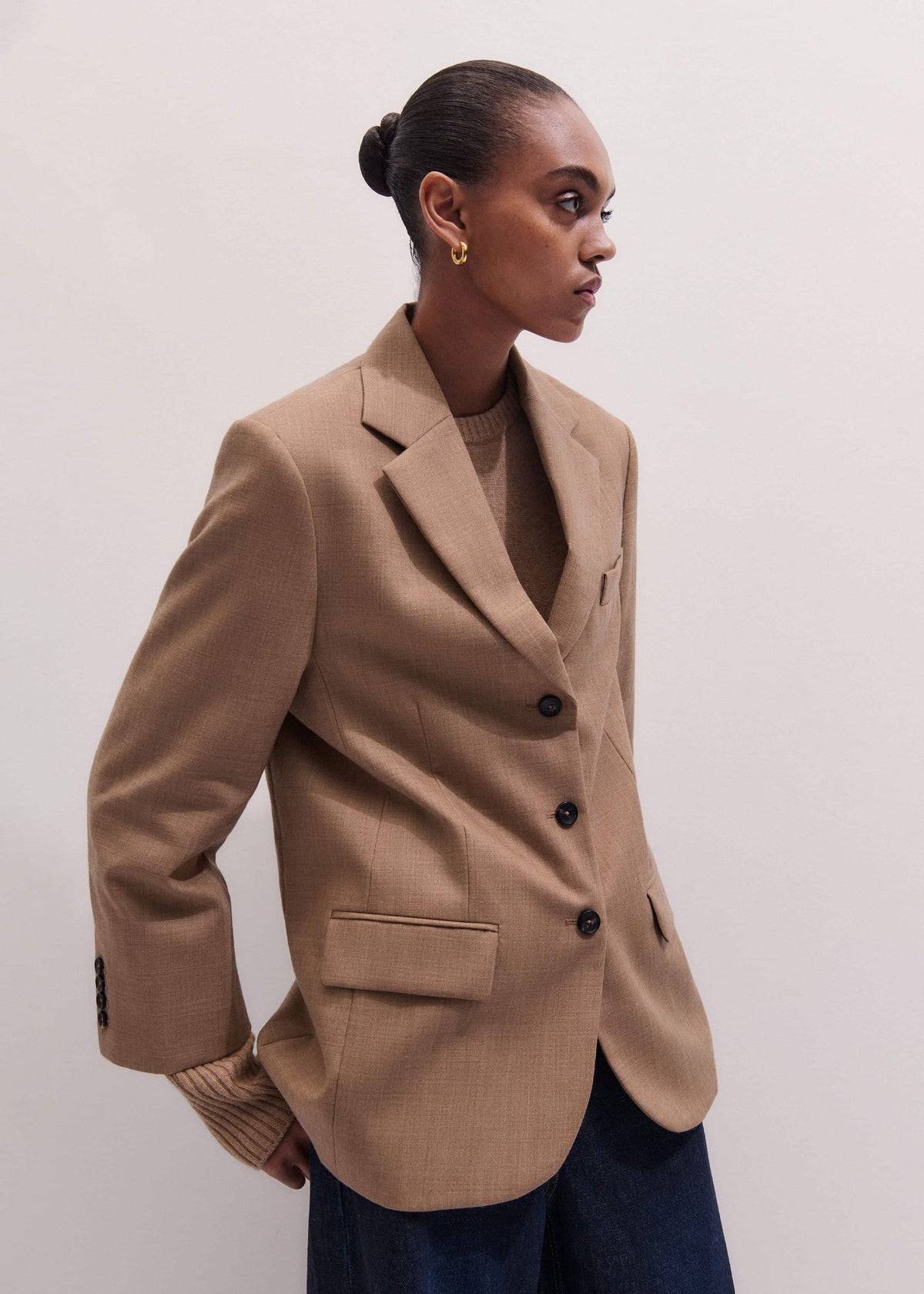 ME+EM Brown Icon Oversized Blazer