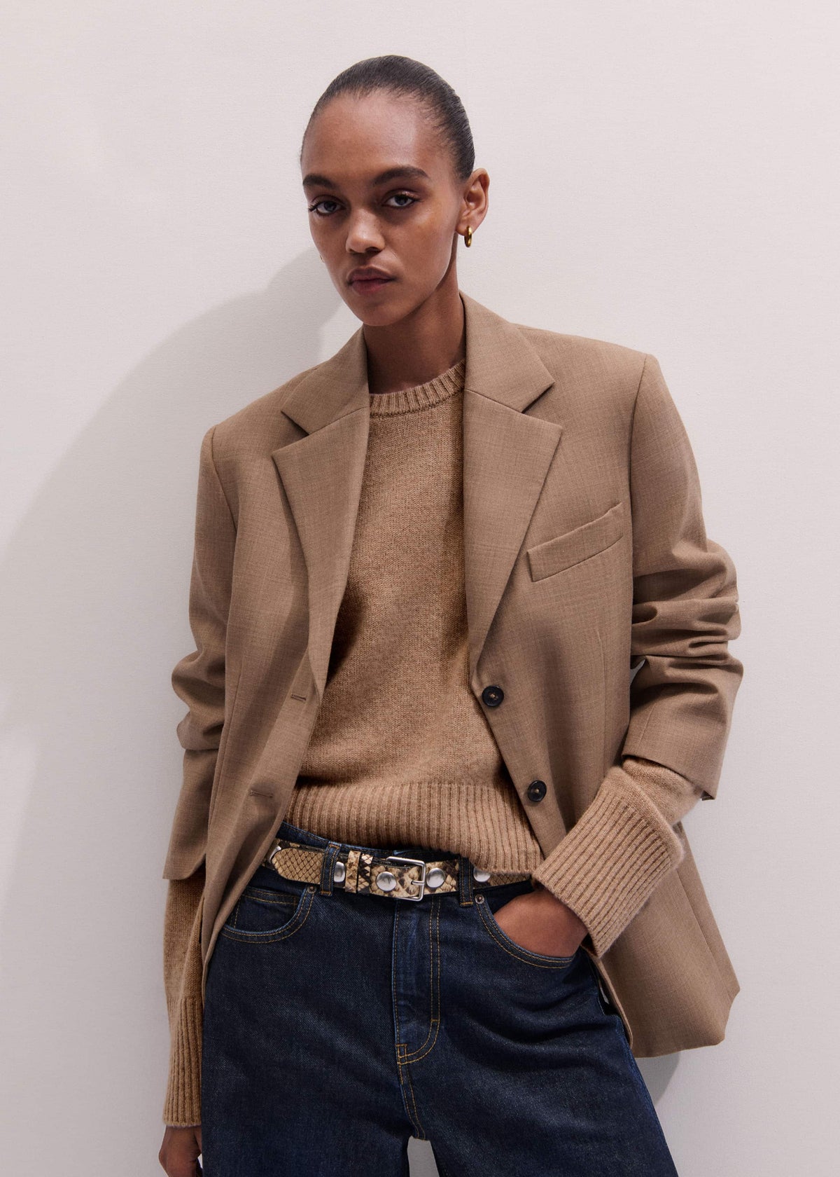 ME+EM Brown Icon Oversized Blazer