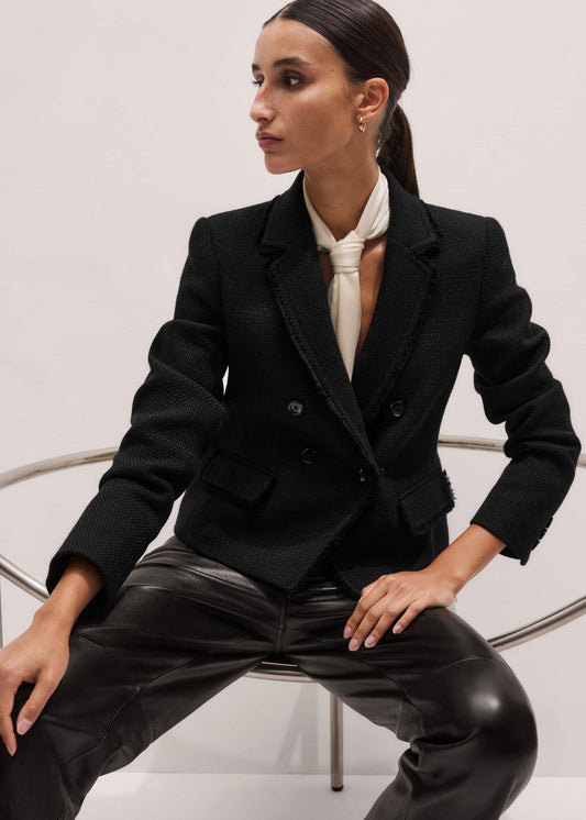 ME+EM Black AM-PM Fitted Blazer