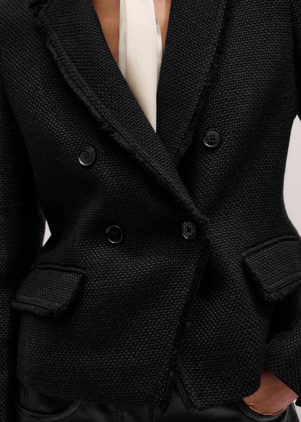 ME+EM Black AM-PM Fitted Blazer