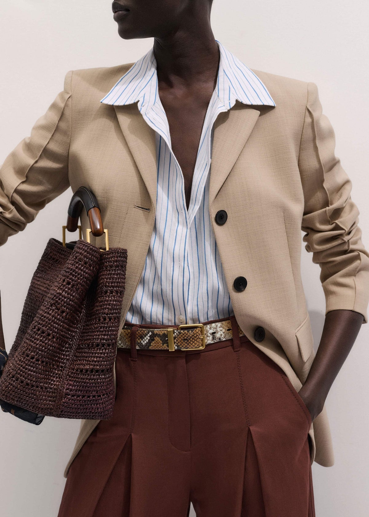 ME+EM Sand Slim Contour Blazer