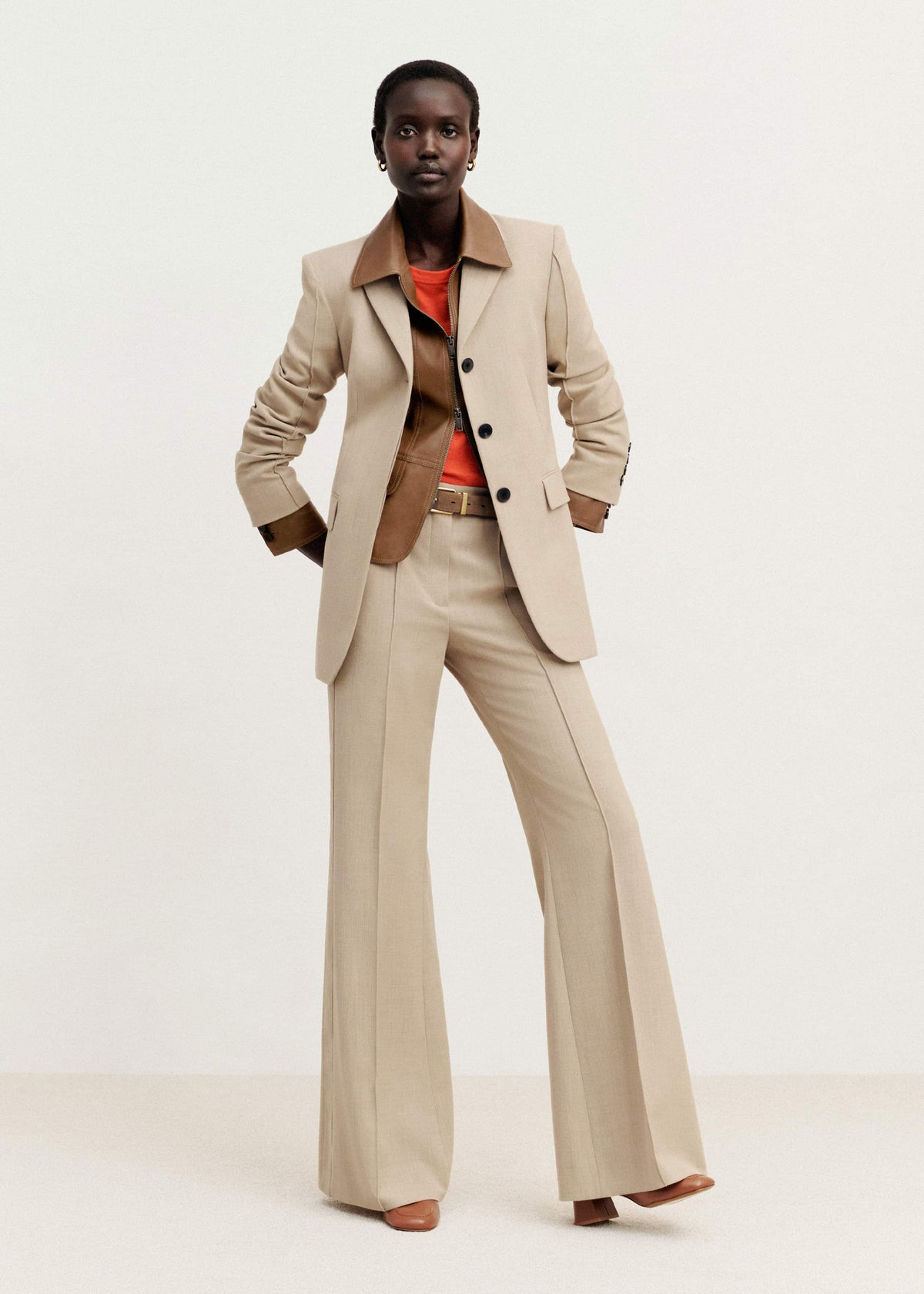 ME+EM Sand Slim Contour Blazer