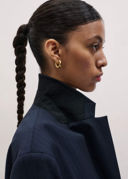 ME+EM Navy Pinstripe Oversized Blazer