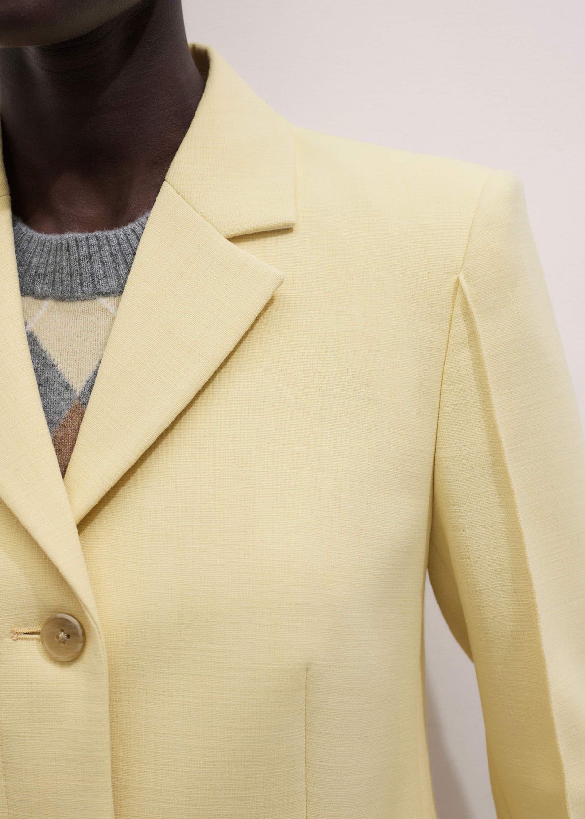 ME+EM Yellow Slim Contour Blazer