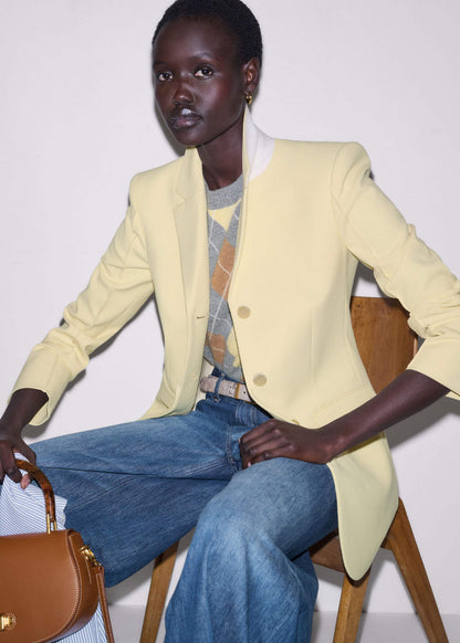 ME+EM Yellow Slim Contour Blazer