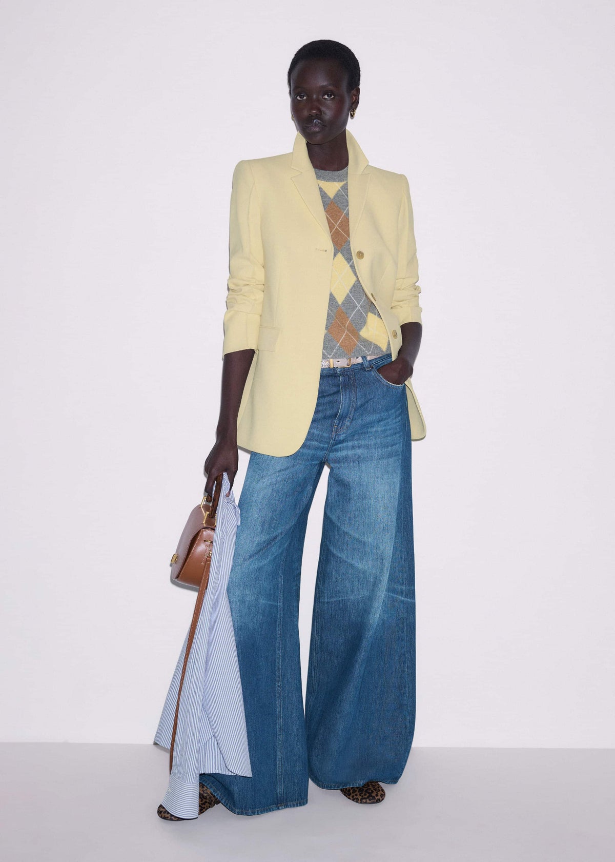 ME+EM Yellow Slim Contour Blazer