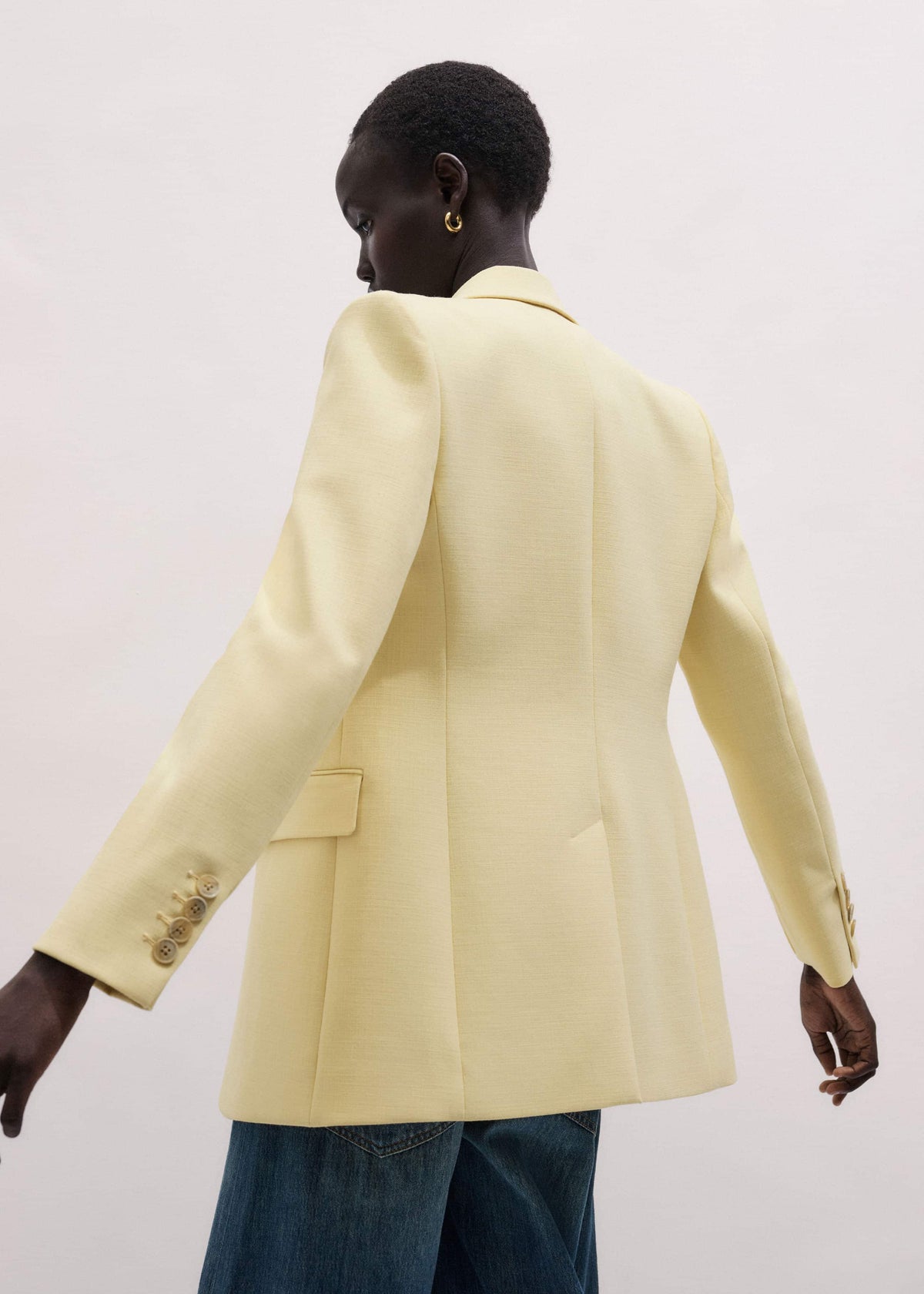ME+EM Yellow Slim Contour Blazer