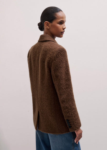 ME+EM Brown Teddy Luxe Blazer