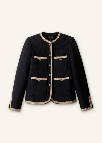 ME+EM Black Straight Fit Jacket