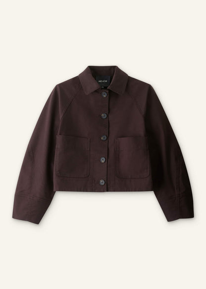 ME+EM Brown Cocoon Sleeve Jacket