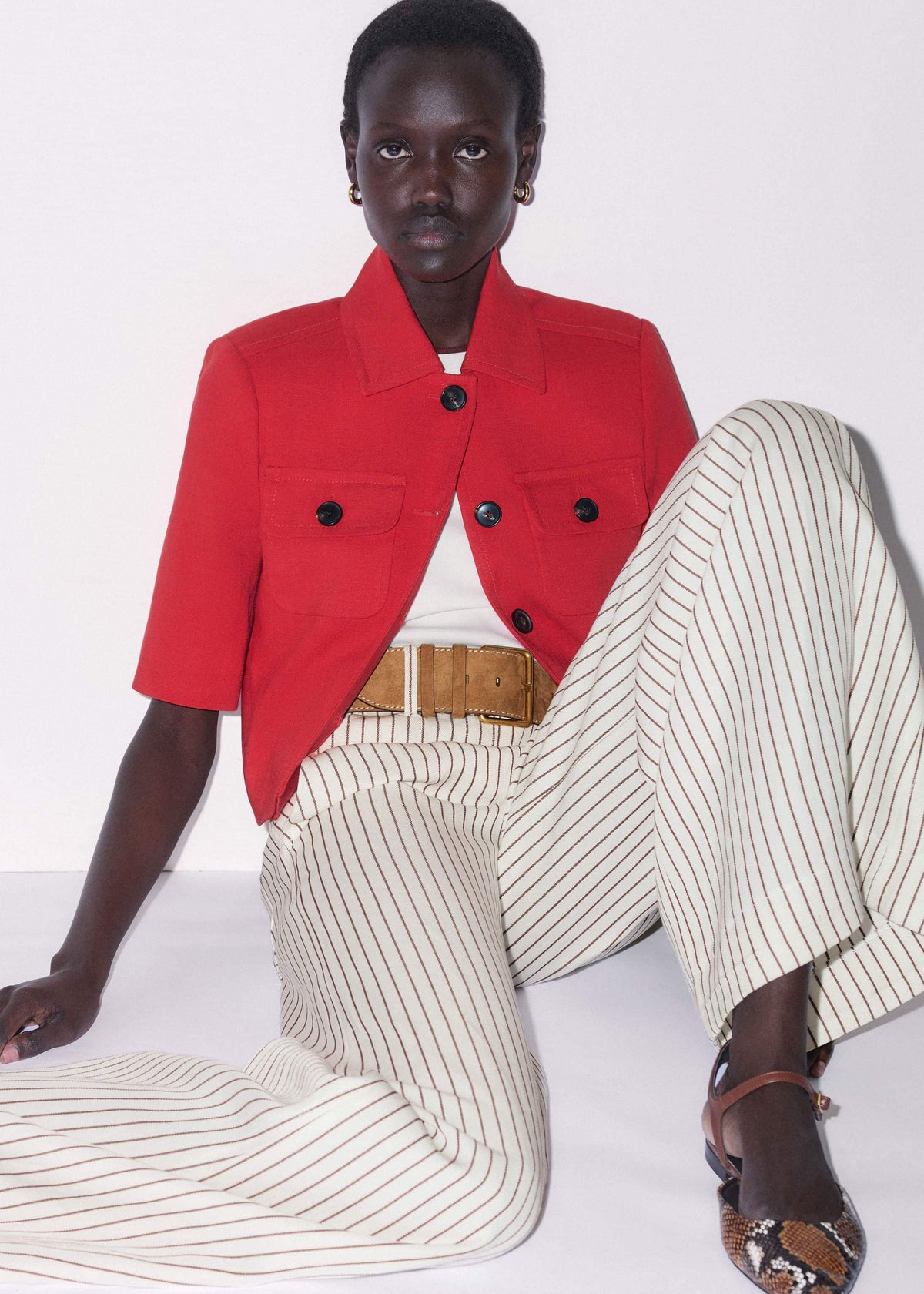 ME+EM Red Box Crop Jacket
