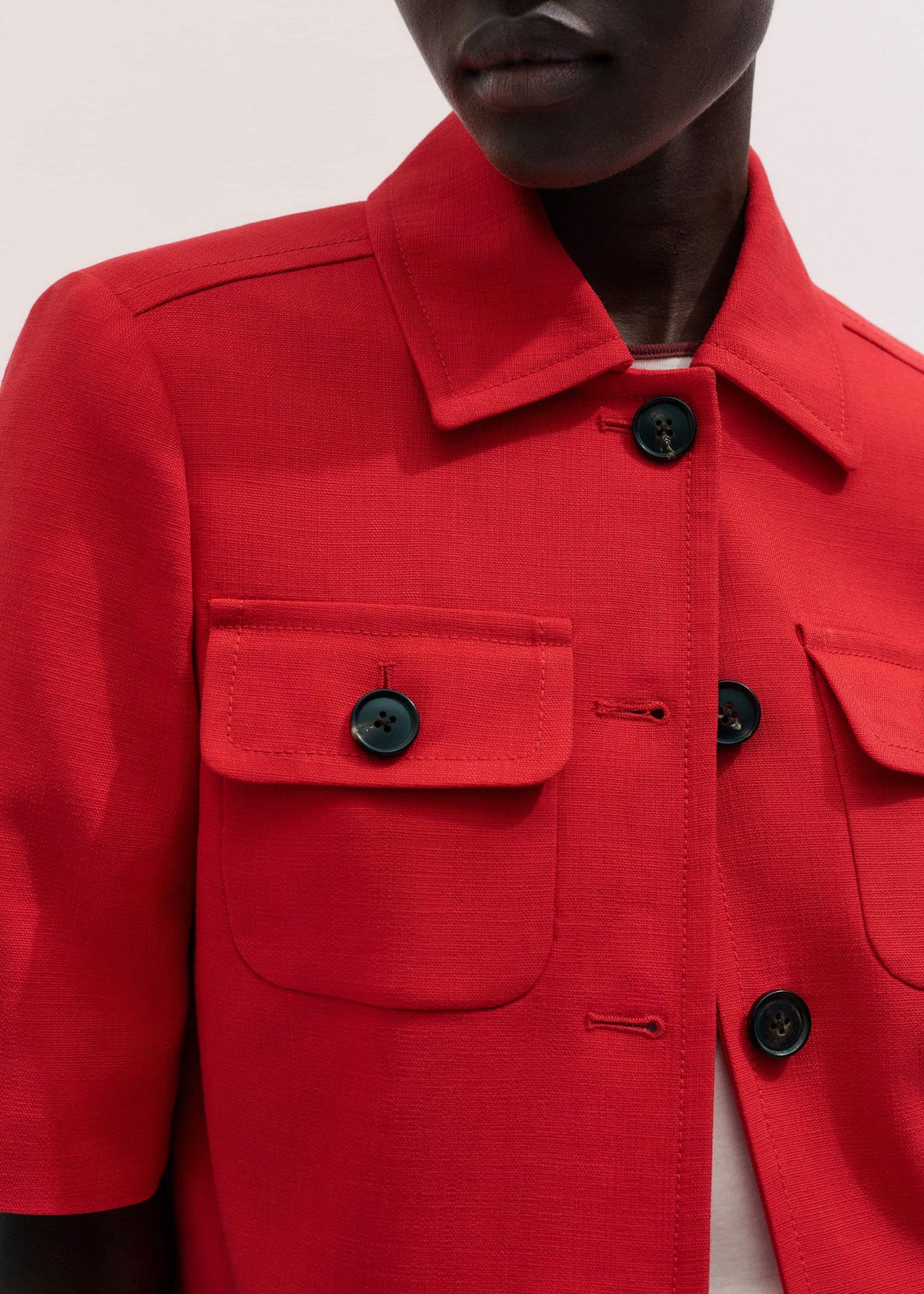 ME+EM Red Box Crop Jacket