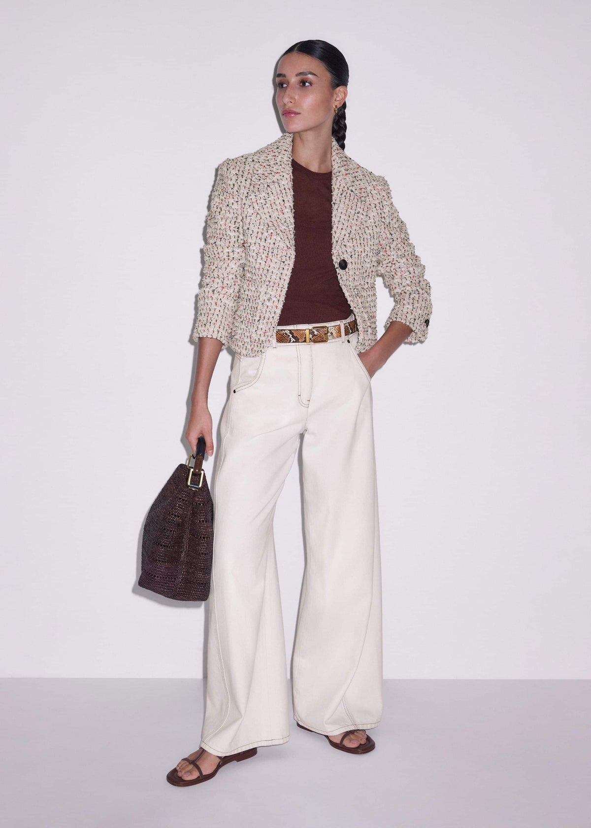 ME+EM Cream Heritage Crop Jacket