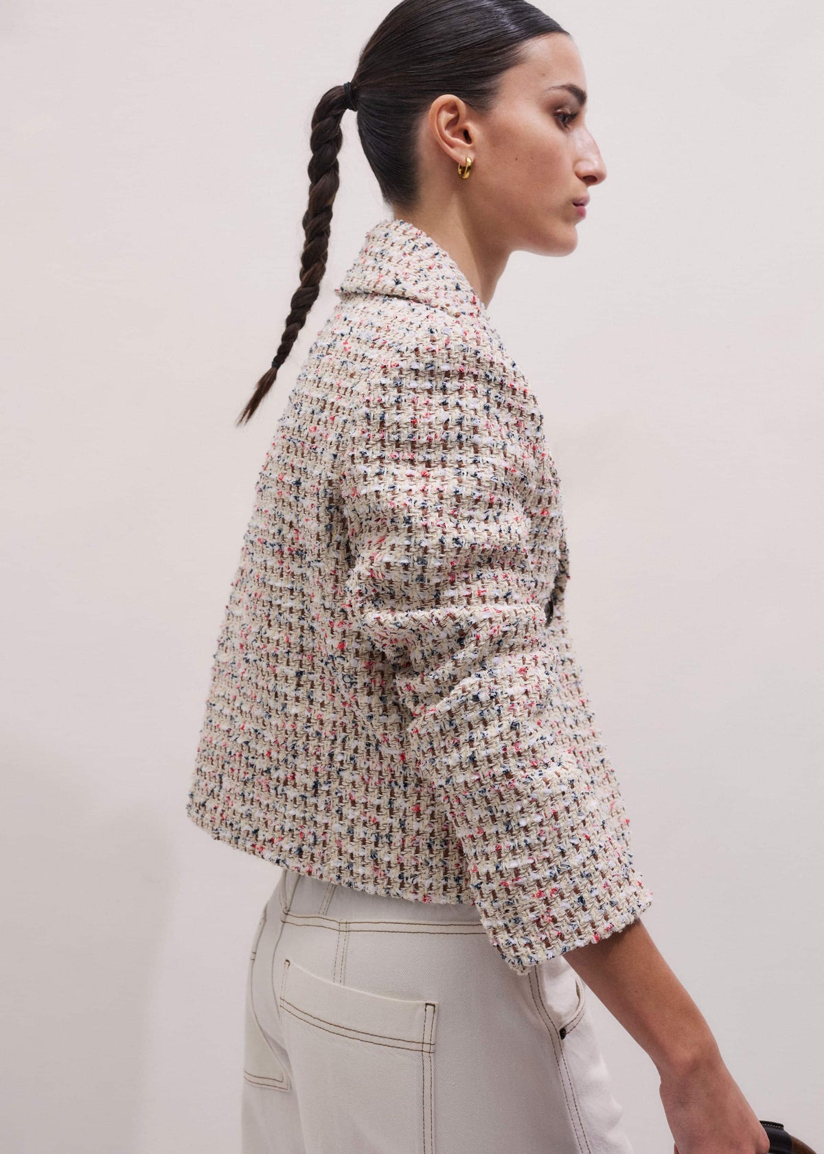 ME+EM Cream Heritage Crop Jacket