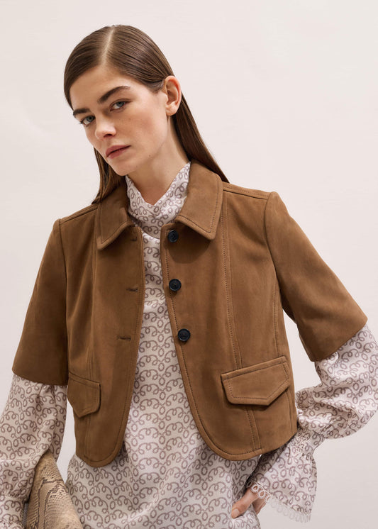 ME+EM Brown Everyday Short Sleeve Jacket