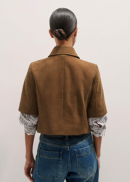 ME+EM Brown Everyday Short Sleeve Jacket