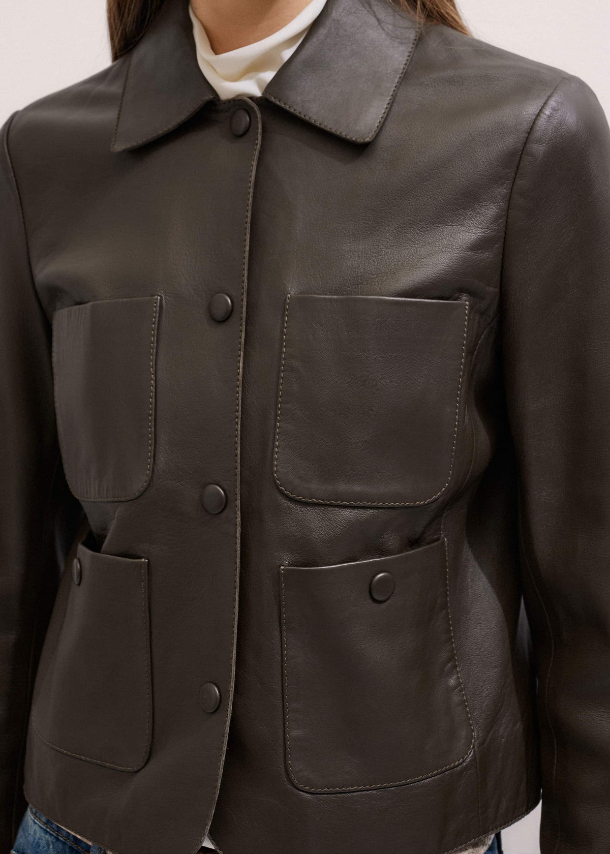 ME+EM Brown Patch Pocket Jacket