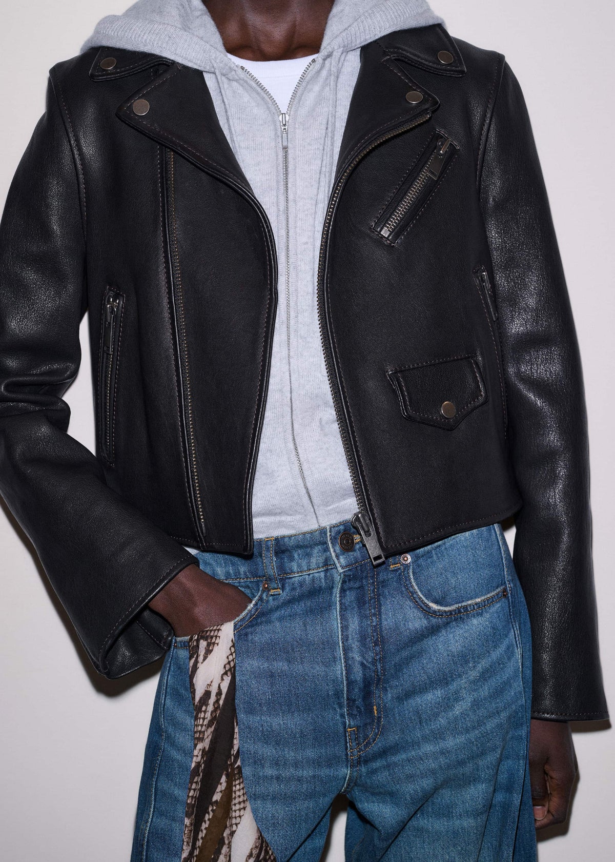 ME+EM Black Perfect Little Biker Jacket
